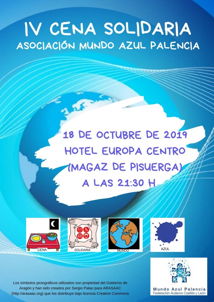 CENA SOLIDARIA - Mundo Azul Palencia - Federación Autismo Castilla y León